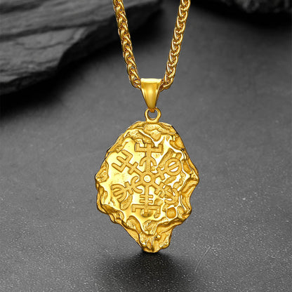 Flash Viking Compass Guiding Pendant Necklace for