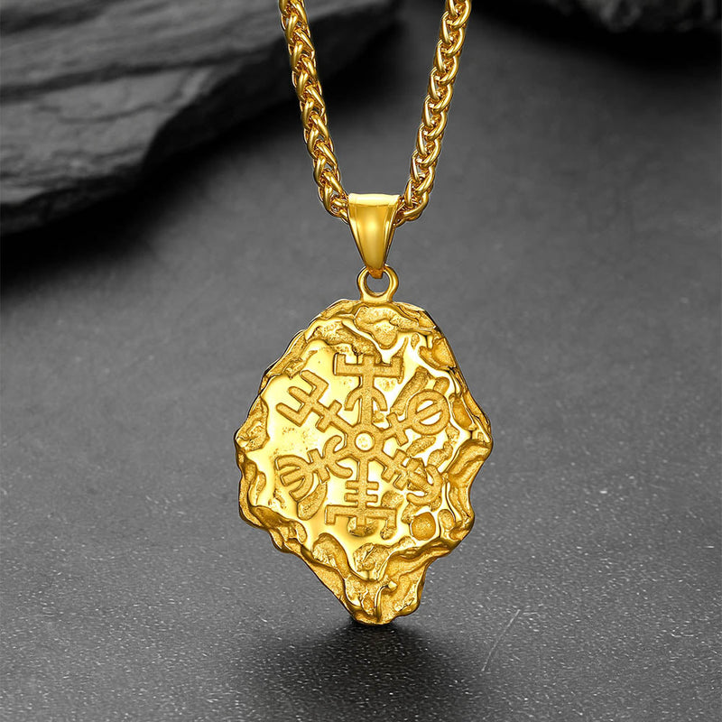 Flash Viking Compass Guiding Pendant Necklace for
