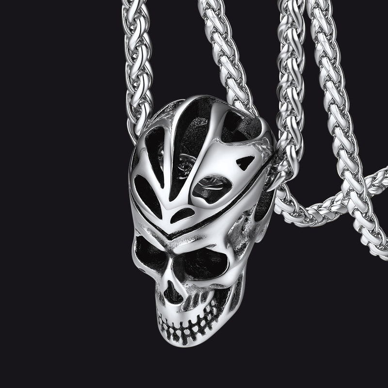 Flash Gothic Skull Necklace Pendant for