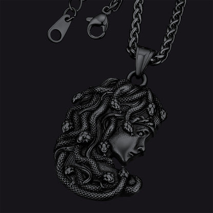 Greek Mythology Medusa Pendant Necklace Stainless Steel