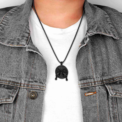 Viking Huginn and Muninn Ravens Coin Necklace for