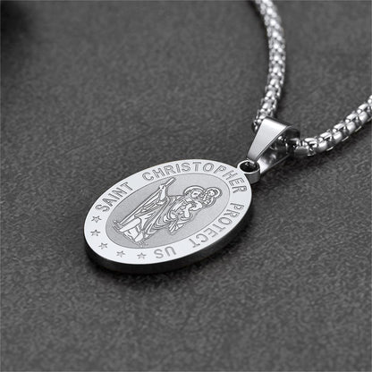 Personalized Saint Christopher Picture Necklace for