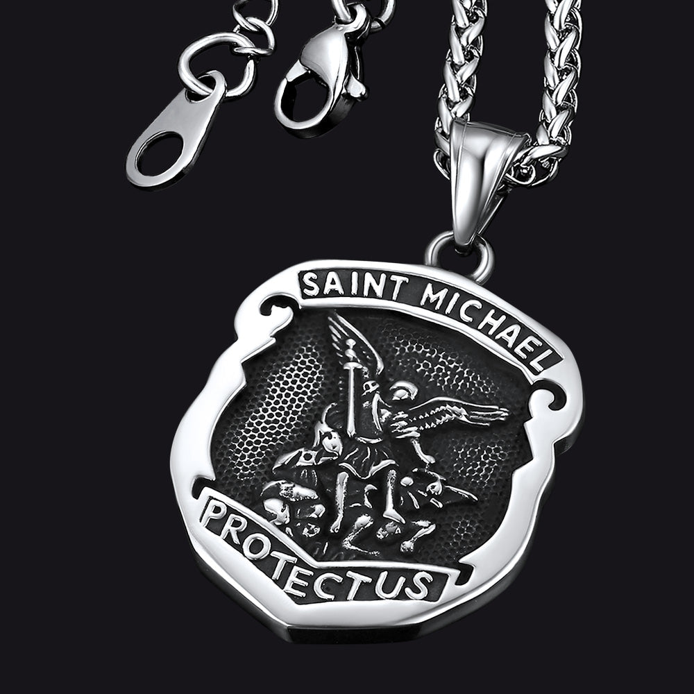 Catholic Saint Michael Pendant Necklace for