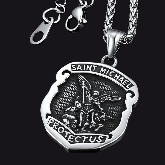 Catholic Saint Michael Pendant Necklace for