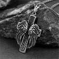 Flash Angel Wing Cross Necklace Pendant for