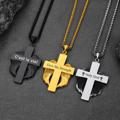 Flash Angel Wing Cross Necklace Pendant for
