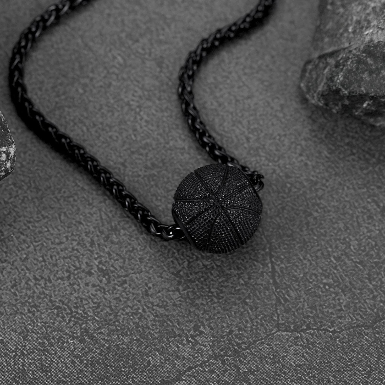 3d Basketball Pendant Necklace for