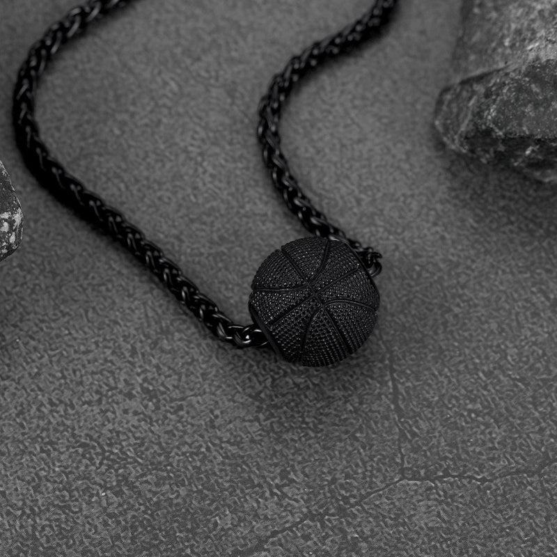 3d Basketball Pendant Necklace for