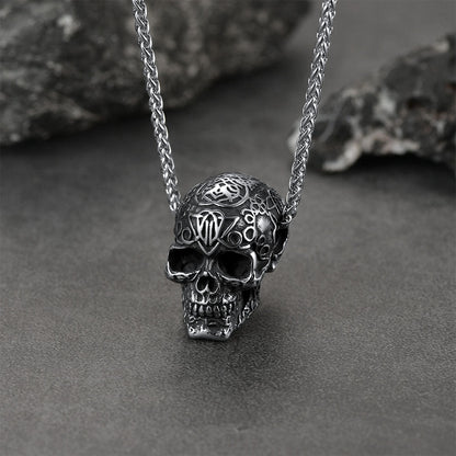 Gothic Skull Pendant Necklace for