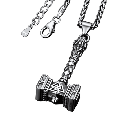 Thor's Hammer Mjolnir Necklace Viking Charm for
