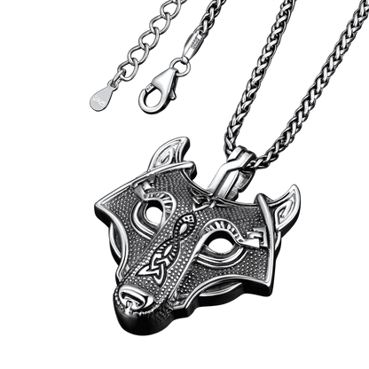 Norse Viking Celtic Wolf Necklace Amulet Jewelry for