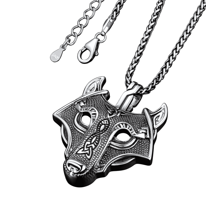 Norse Viking Celtic Wolf Necklace Amulet Jewelry for