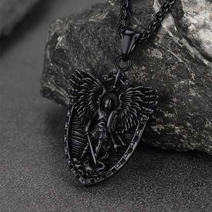 Shield of Archangel Saint Michael Pendant Necklace for