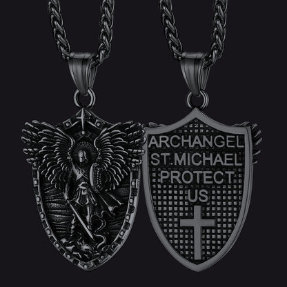 Shield of Archangel Saint Michael Pendant Necklace for
