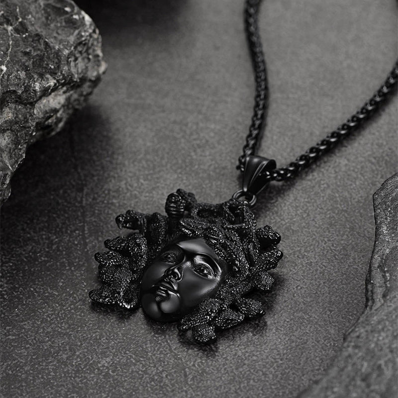 Medusa Necklace Amulet Pendant for