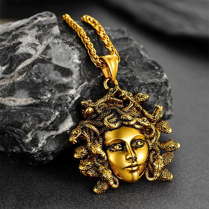 Medusa Necklace Amulet Pendant for