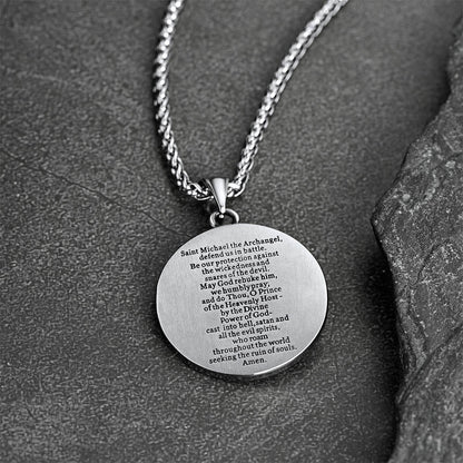 Christian Saint Michael Pendant Necklace Medal for