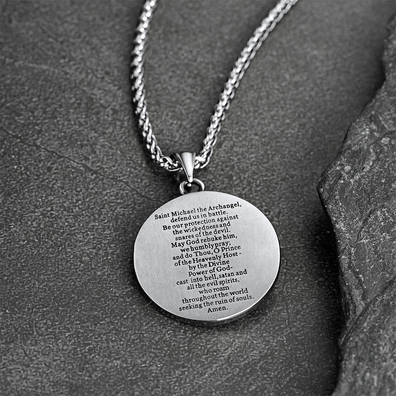 Christian Saint Michael Pendant Necklace Medal for