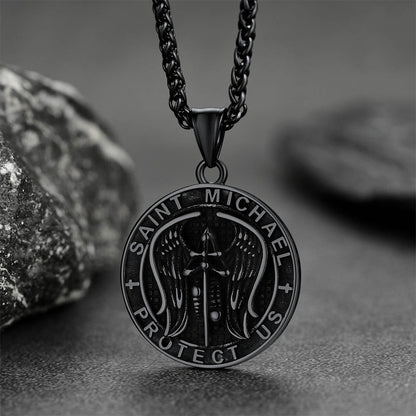 Christian Saint Michael Pendant Necklace Medal for
