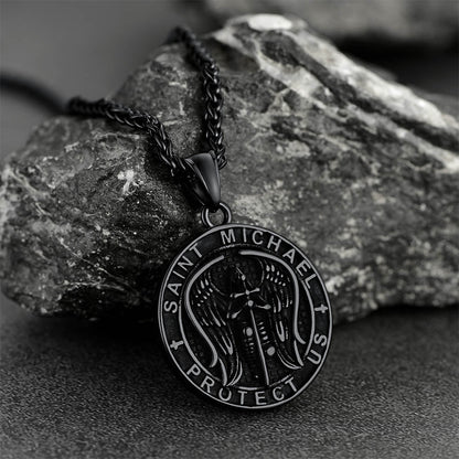 Christian Saint Michael Pendant Necklace Medal for