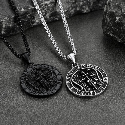 Christian Saint Michael Pendant Necklace Medal for