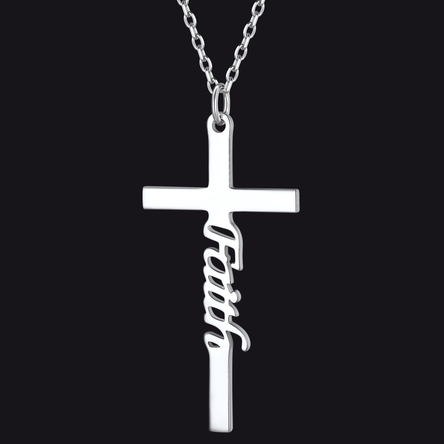Christian Faith Cross Necklace Pendant for