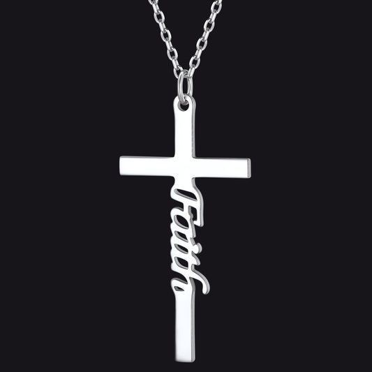Christian Faith Cross Necklace Pendant for
