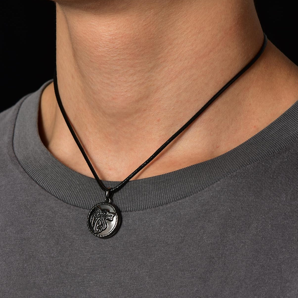 Custom Viking Wolf Locket Necklace With Picture Inside