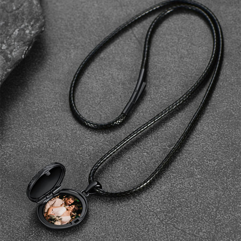 Custom Viking Wolf Locket Necklace With Picture Inside