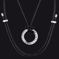Viking Mobius Circle Leather Necklace Adjustable Leather Chain for