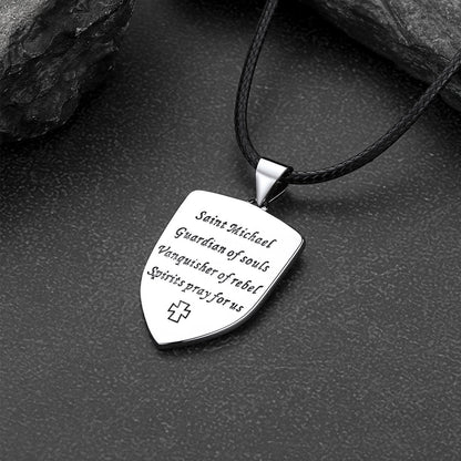 Shield Archangel St. Michael Protection Necklace for