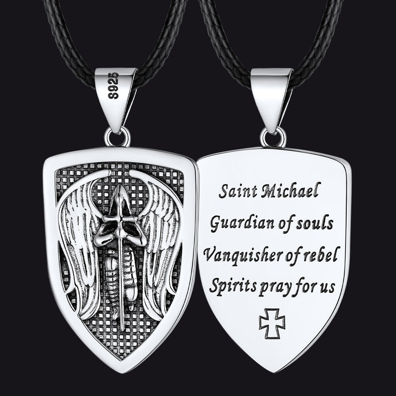 Oval Archangel Saint Michael Necklace Medal