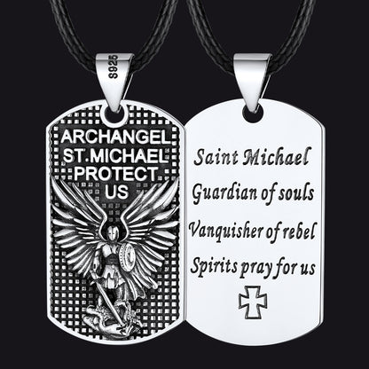 Oval Archangel Saint Michael Necklace Medal
