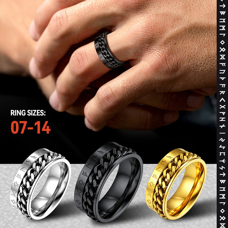 Viking Spinner Fidget Anxiety Ring for