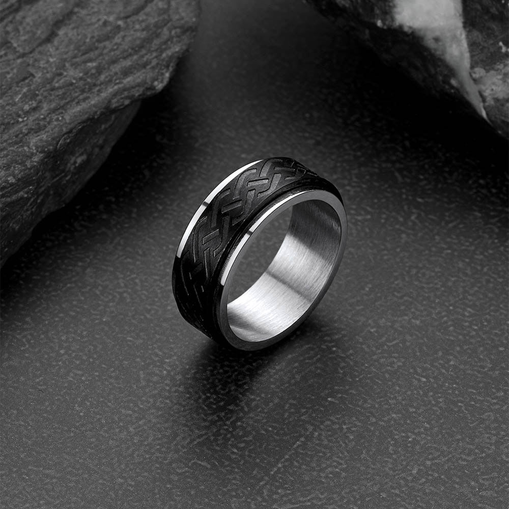 Celtic Knot Spinner Ring Anxiety Rotatable Ring for