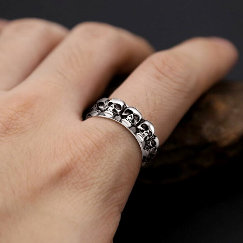 Gothic Punk Skull Ring for Stainless Steel