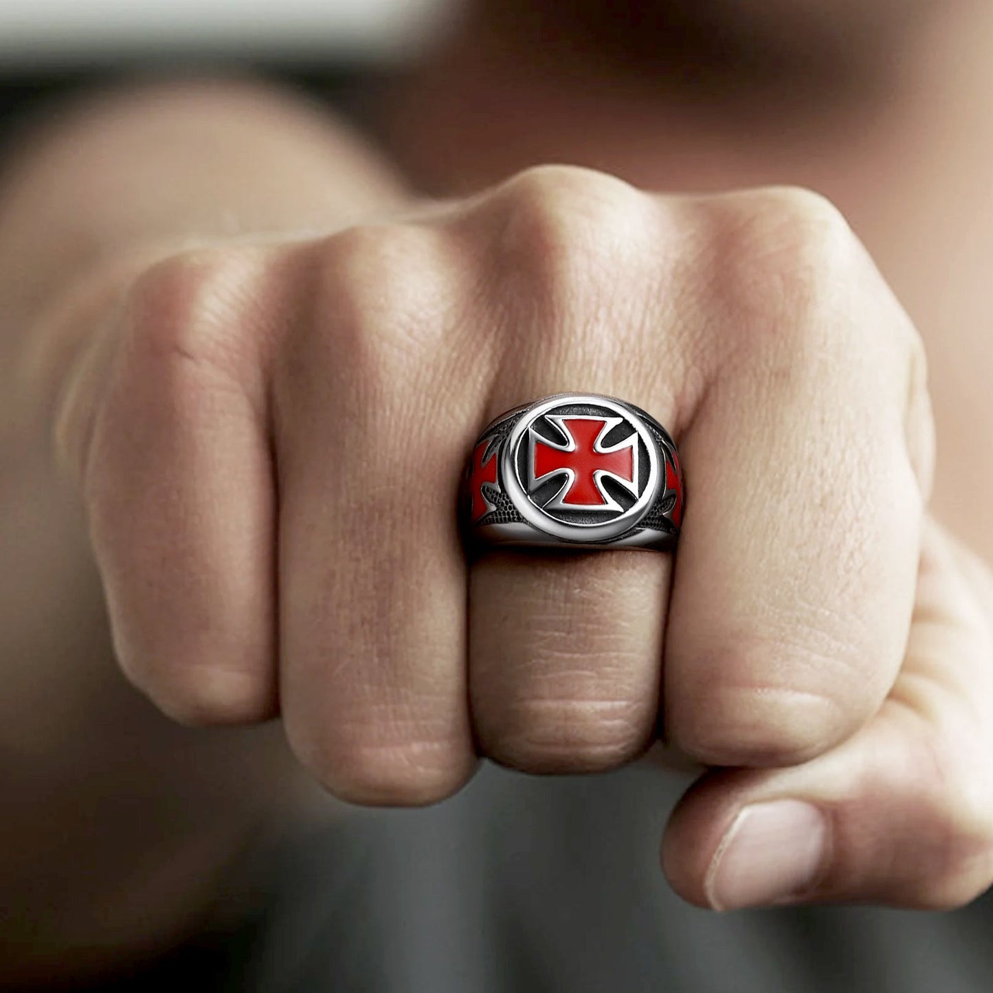 Christian Knights Templar Cross Ring for