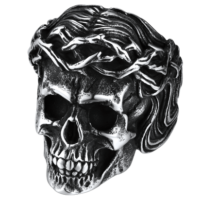 Flash Crown of Thorns Skull Ring for Stainless Steel