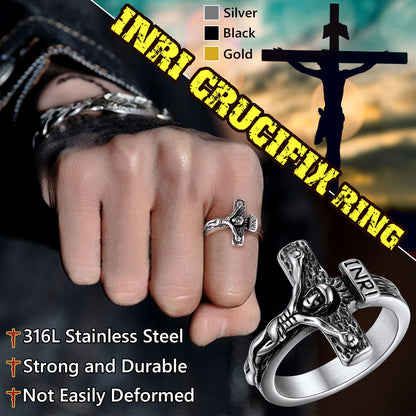 Christian Jesus Crucifix Cross Ring for
