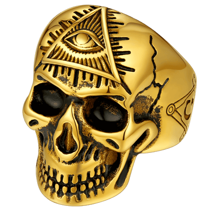 Eye of Providence Skull Ring for