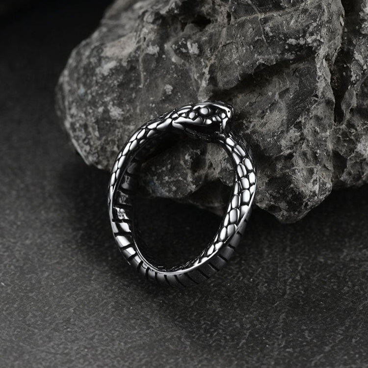 Stainless Steel Midi Snake Band Ring for