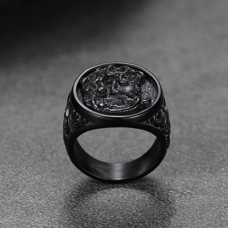 Medusa Snake Hair Ring Greek Mythology Signet Ring for