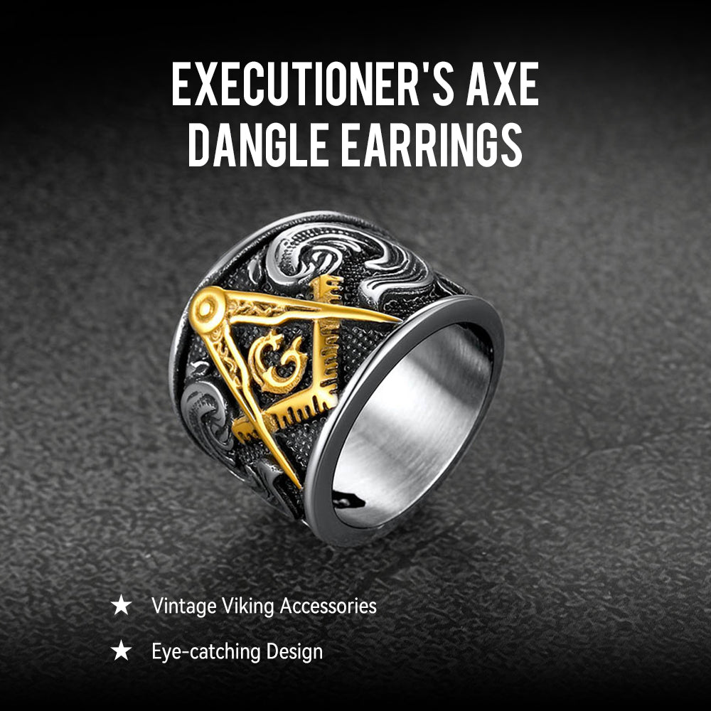Freemason Masonic Stainless Steel Ring Band for