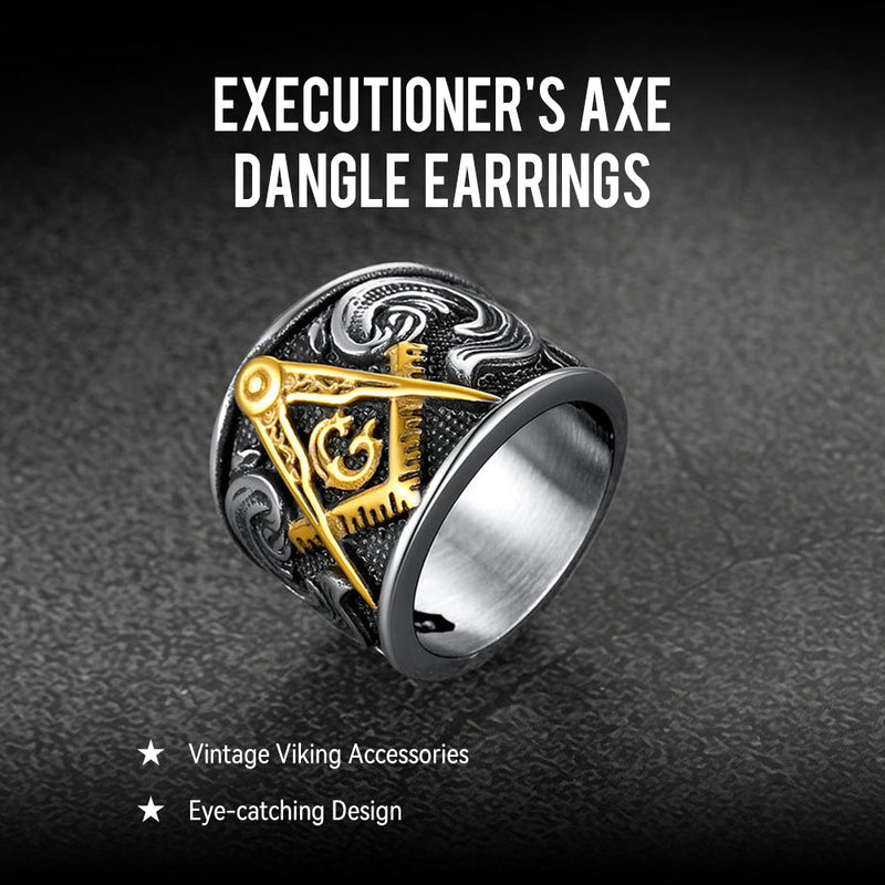 Freemason Masonic Stainless Steel Ring Band for