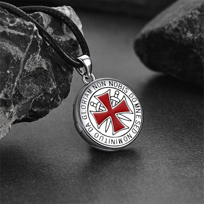 Custom Knights Templar Cross Photo Locket Necklace With Picture