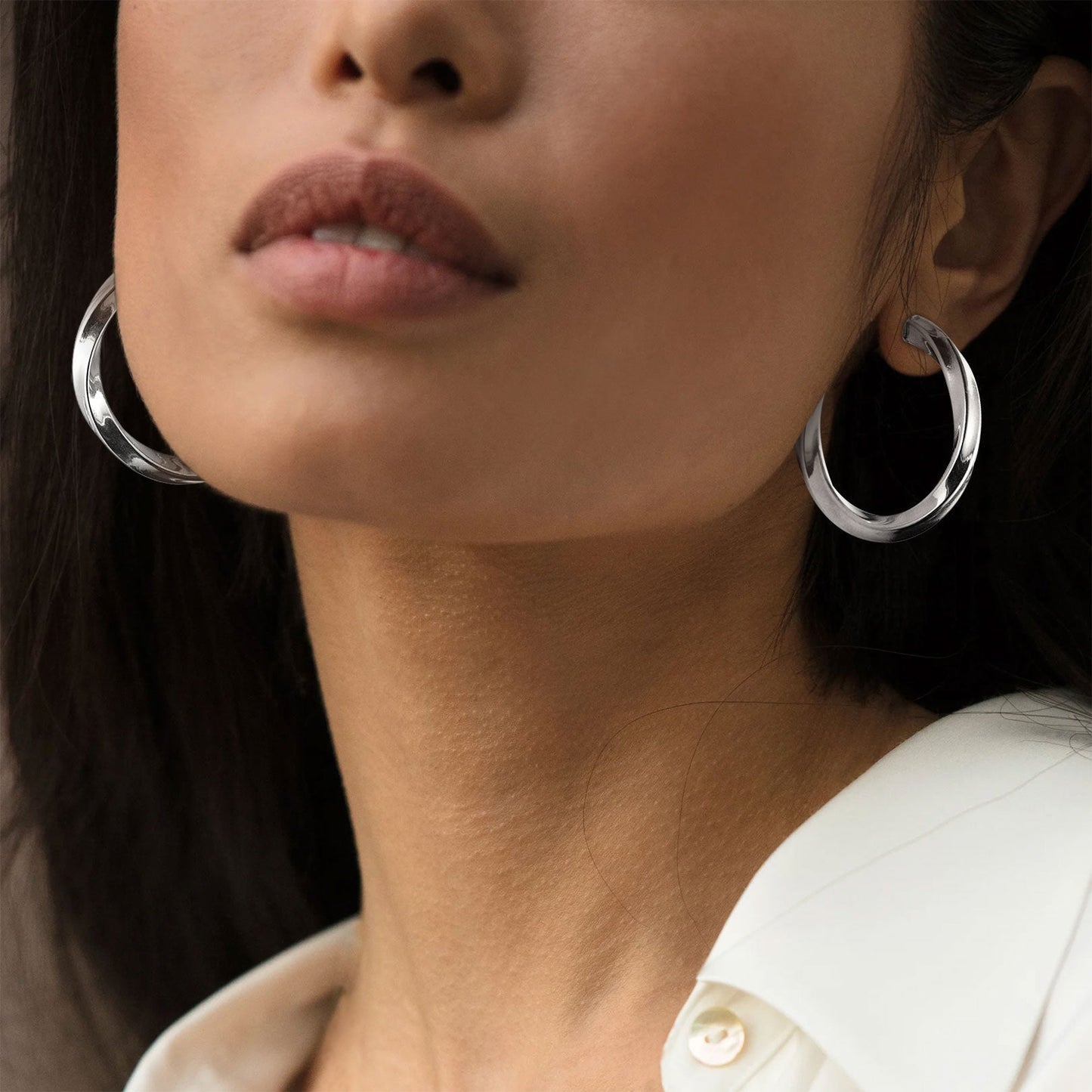 Thick Hoops Loop Earrings for 30/40/60/80mm
