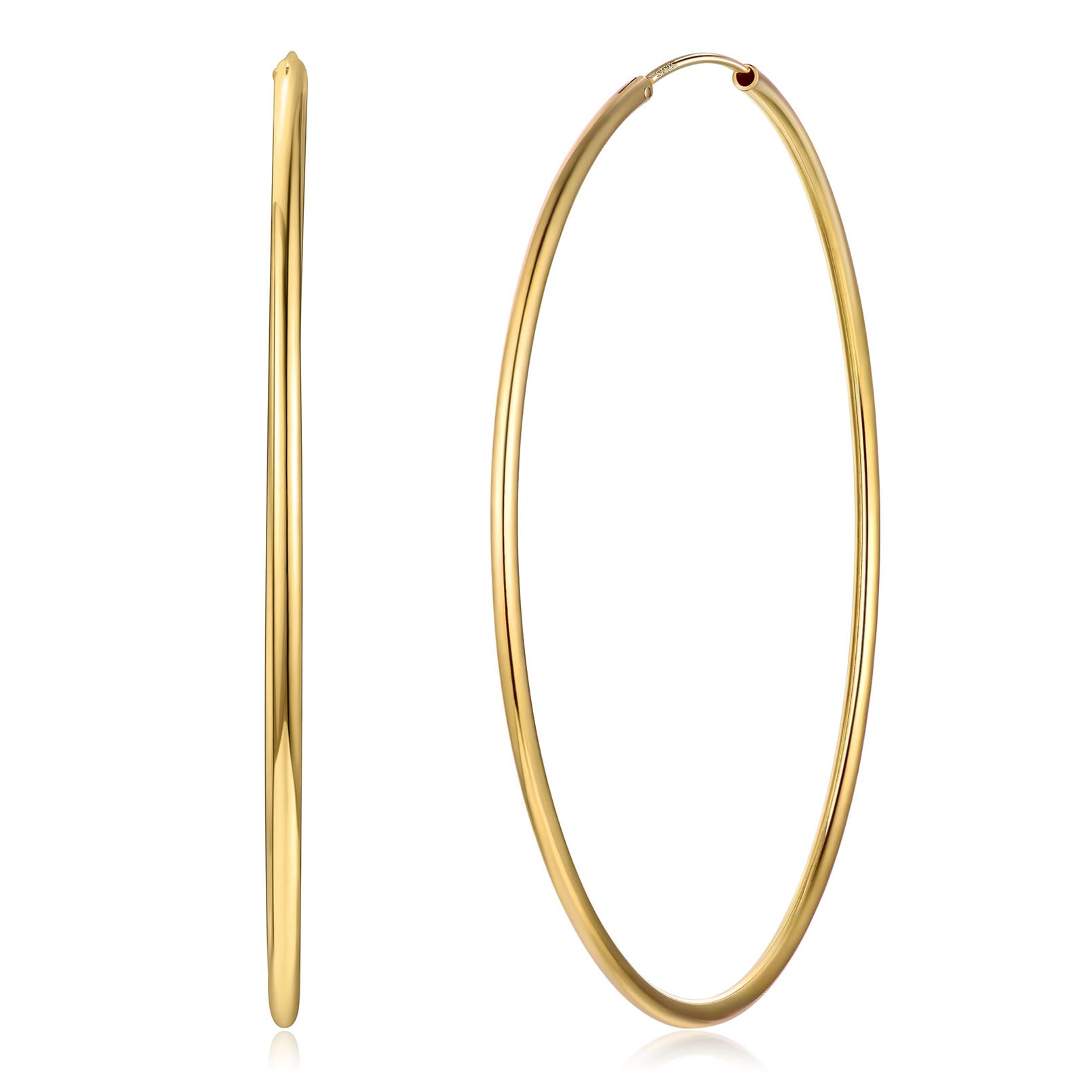 Sterling Silver Thin Hoop Earrings for
