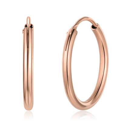 Sterling Silver Thin Hoop Earrings for