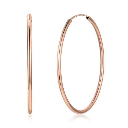 Sterling Silver Thin Hoop Earrings for