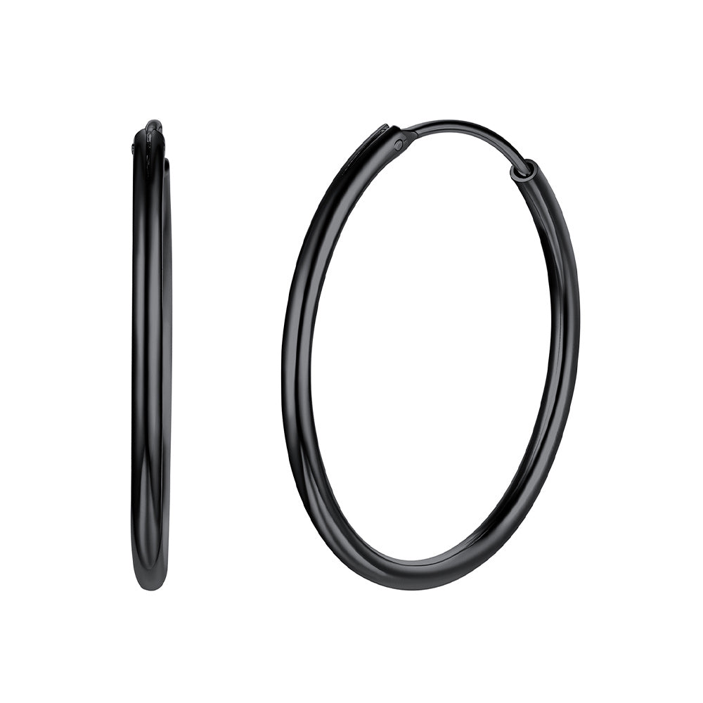 Sterling Silver Thin Hoop Earrings for